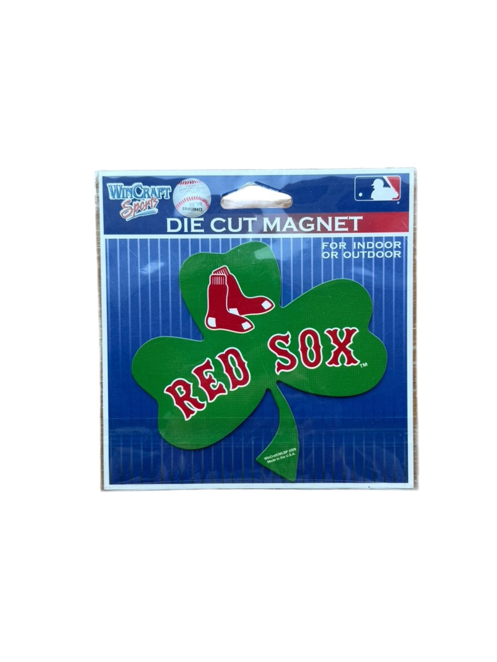 Boston Red Sox Shamrock Die Cut Magnet WinCraft MLB Sealed Vintage Clover Logo